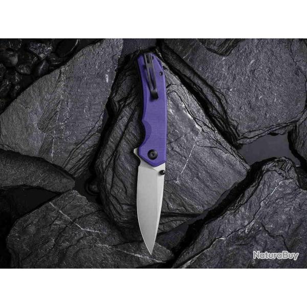 Couteau CIVIVI Brazen Purple Lame Acier 14C28N Manche G10 Linerlock Clip IKBS CIVC2102A