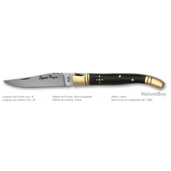 LAGUIOLE PLIANT CORNE NOIR 8 CM