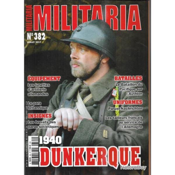 Militaria magazine 382 puis diteur , 1940 dunkerque , lunettes d'artillerie allemandes, para
