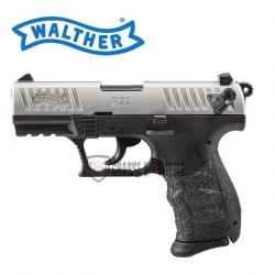 Pistolet WALTHER P22Q Standard Nickel Cal 22 Lr 10 Cps
