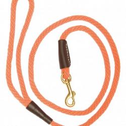Laisses orange pour chien avec mousqueton - Laisse 120 cm - Diamètre 1 cm