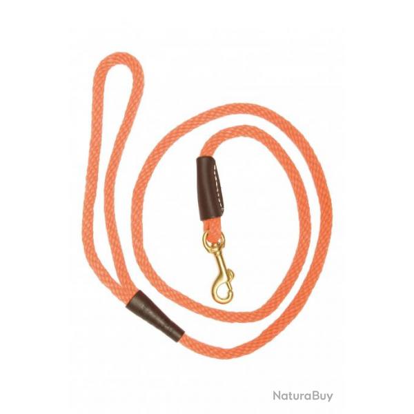 Laisses orange pour chien avec mousqueton - Laisse 120 cm - Diamtre 1,3 cm