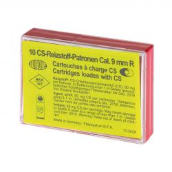 Boîte de 10 cartouches 9 mm RK à gaz CS