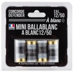 4 cartouches Mini Ballablanc cal. 12/50 à blanc