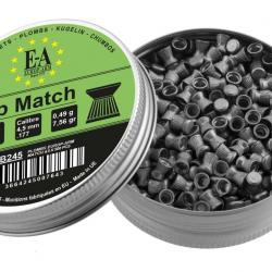 Plombs Match Europ-Arm à tête plate cal. 4,5 mm