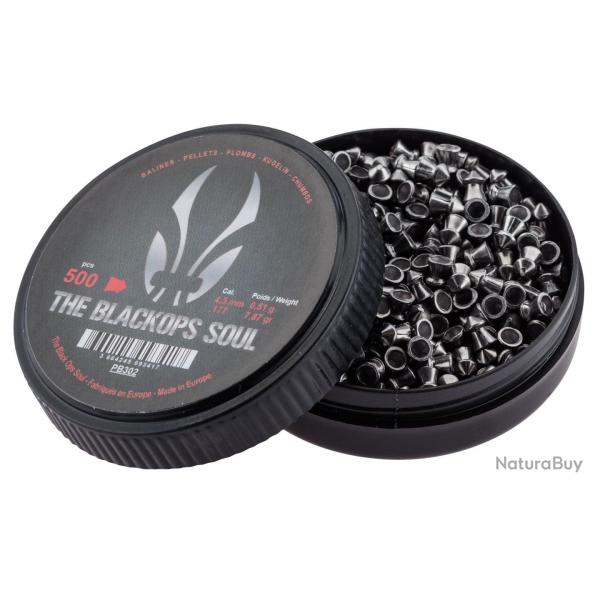 Plombs The Black Ops Soul  tte pointue cal. 4,5 mm