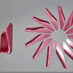 Lot de 50 plumes Spin Wing Vane Elite 1.3-4'' (4.44cm) Gaucher Rose