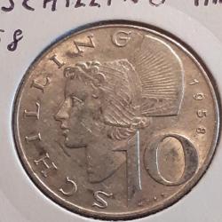 Autriche .10 schilling argent 1958 en ttb (2)
