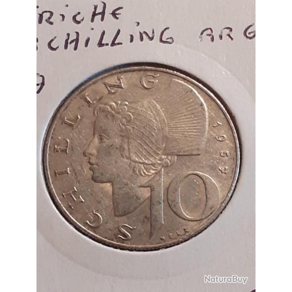 Autriche .10 schilling argent 1957 en ttb