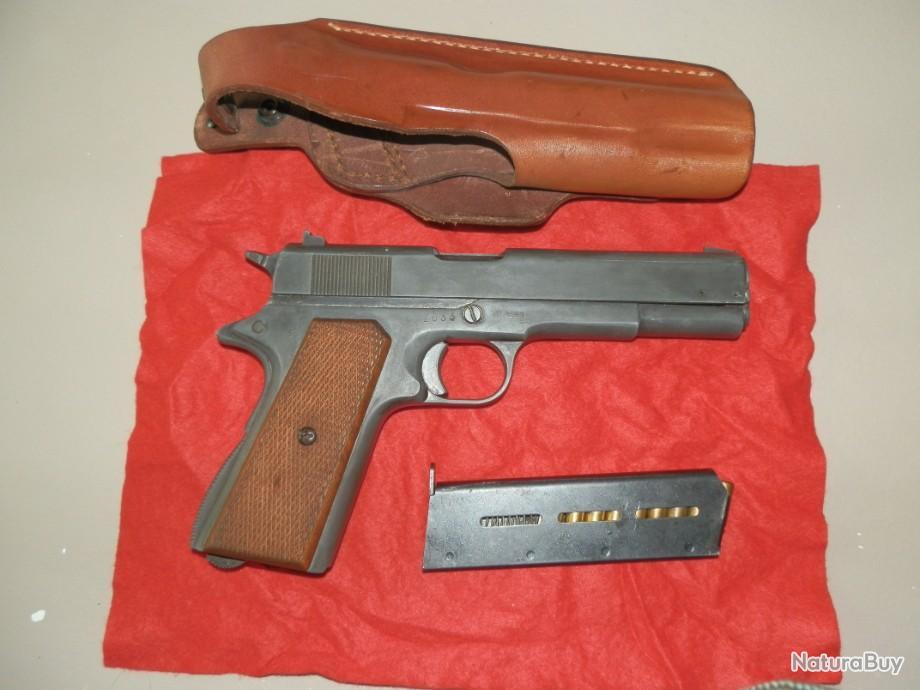 Réplique Arme De Guerre à Blanc Réplique COLT 1911 métallique bronzé mat , cal 8 mm a blanc