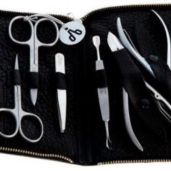 Trousse manucure 7 pièces Alpen soft noir 6845R.black