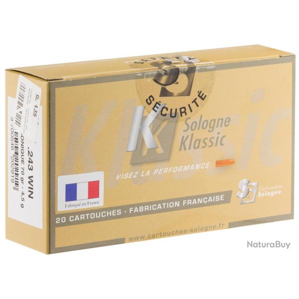 Munition  percussion centrale Sologne subsonique 243 win