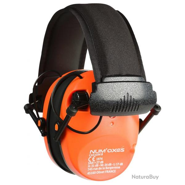 CASQUE LECTRONIQUE NUM'AXES CAS1034 ORANGE