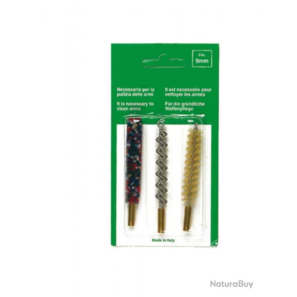 Set de trois brosses spirales pour armes  canon lisse 14MM
