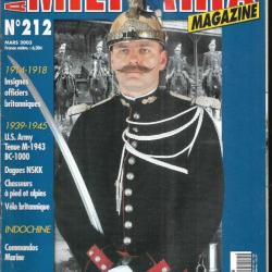 Militaria magazine 212 épuisé éditeur, le gendarme de 1914 , dagues nskk, vélo britannique, indochin