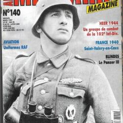 Militaria magazine 140 épuisé éditeur panzer III, uniformes insignes soldat japonais 41-45