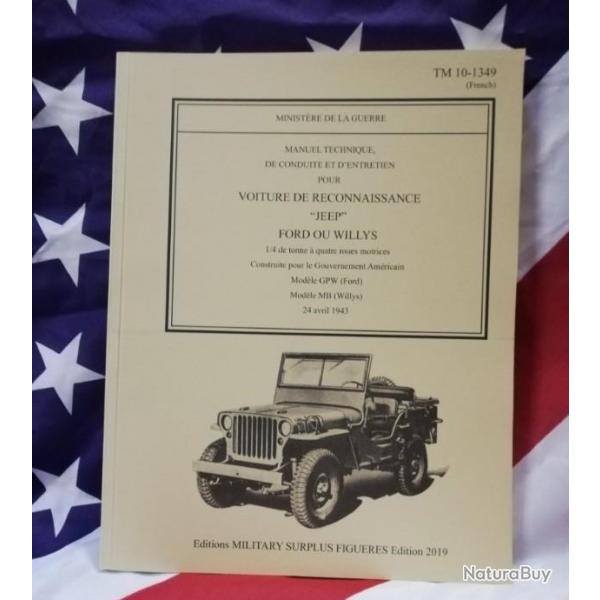 manuel technique 10-1349 de la Jeep Willys-Ford du 24 avril 1943