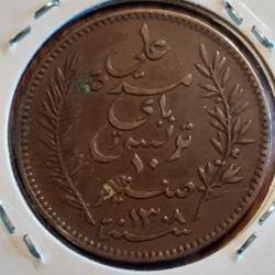 Tunisie .10 centimes 1891 A en ttb