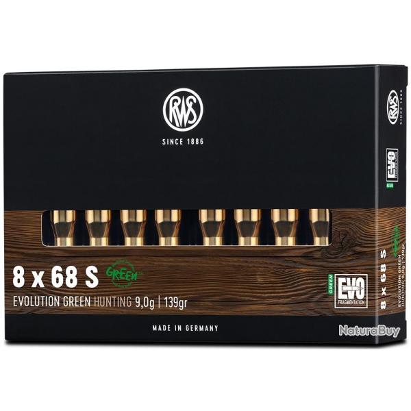 Cartouche Evo Green cal.8X68 S 139GR 9 G boite de 20