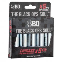 5 Cartouches SPARCLETTES 12 G DE CO2 BO The Black Ops Soul Airsoft/tir à plomb/défense...