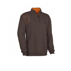 Pull de chasse Club Interchasse Wilfried sans broderie Marron