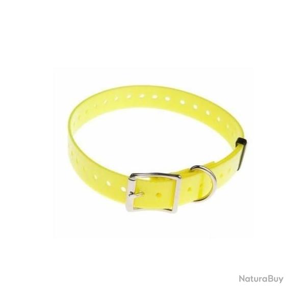 Sangle polyurthane Jaune - Largeur 25 mm - Longueur 85cm