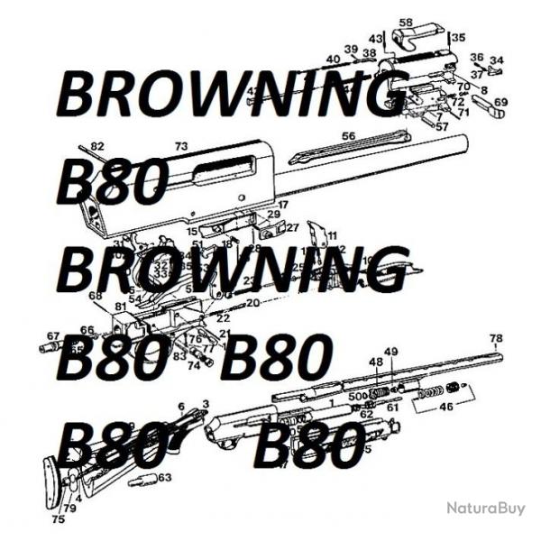 clat fusil BROWNING B80 B 80 (en clair) - VENDU PAR JEPERCUTE (m713)