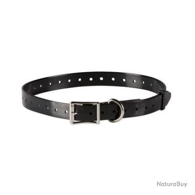 Sangle Polyuréthane NUM'AXES - Noire, 68cm X 18,5mm - Pour Récepteur Dressage Et Anti-fugue