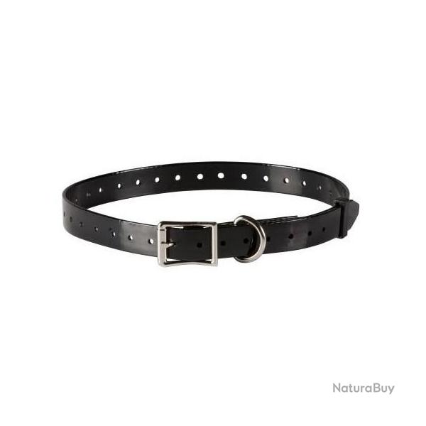 Sangle polyurthane noire - Largeur 18.5 mm - Longueur 85 cm