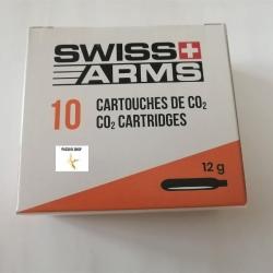 Boîtes de 10 cartouches de CO2 12g Swiss Arms
