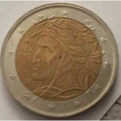 2 Euros DANTE Italie 2012 Dante Alighieri Poète,écrivain, penseur et homme politique florentin