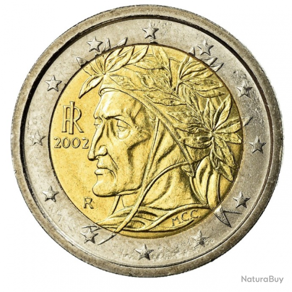 Collection Monnaie 2 Euros DANTE Italie 2002 Dante Alighieri -BE