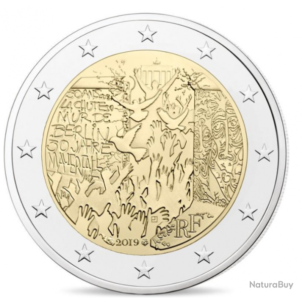 Monnaie COLLECTION 2 EUROS 2019 LE MUR DE BERLIN(France)