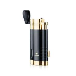 Briquet Chalumeau Cigare Cohiba 3 Torches, Couleur: Noir