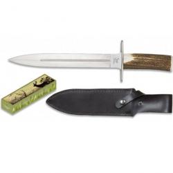 Dague de chasse Martinez Albainox manche bois de cerf