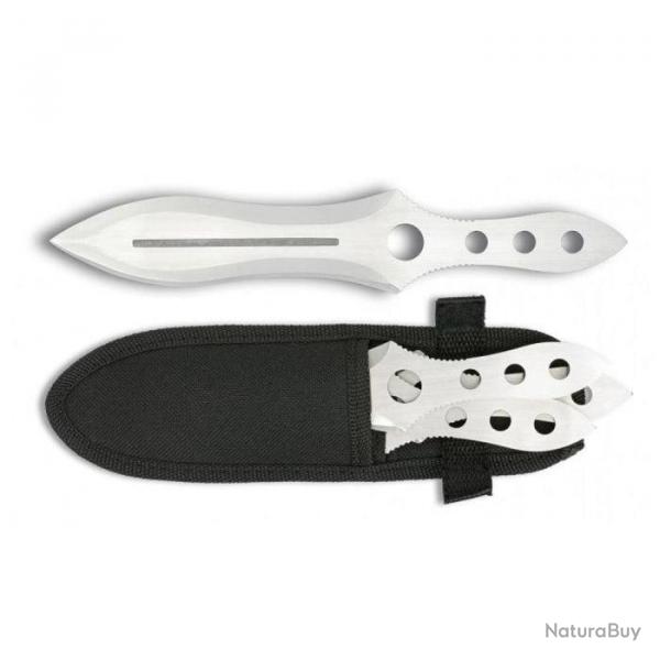 Ensemble de 3 couteaux de lancer Martinez Albainox Avec ruban - Glaive