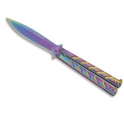 Couteau papillon Martinez Albainox Rainbow - 7.2 cm