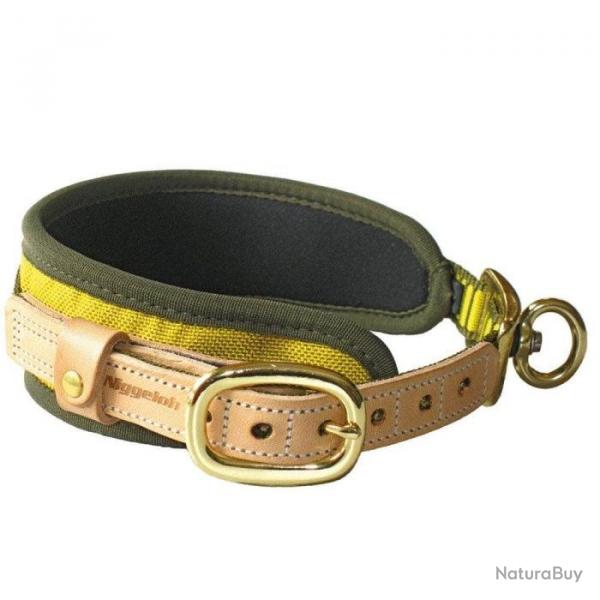 Collier Niggeloh chien de sang en noprne armature alu - Jaune fluo / 30 - 40 cm