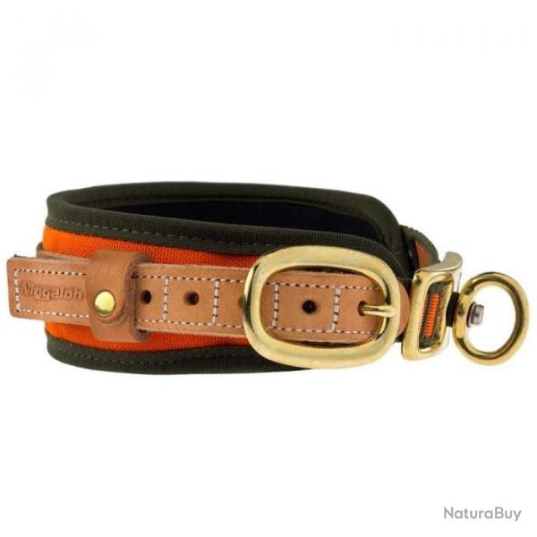 Collier Niggeloh chien de sang en noprne armature alu - Orange fluo / 40 - 50 cm