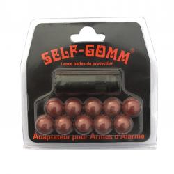 Adaptateur pour armes d'alarme + 10 projectiles M9 X 1.0 -Self Gomm