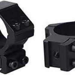 Anneaux pour lunette de tir ,diamètre  ,30mm pour queue d'aronde de 11mm  (montage bas)
