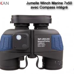 Jumelle URIKAN Marine Winch 7x50 avec compas intégré