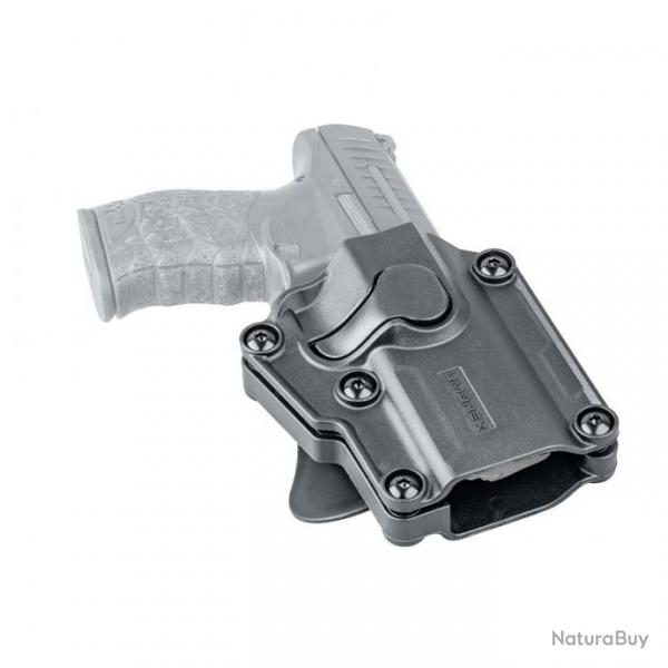 Holster paddle polymere universel retention bouton