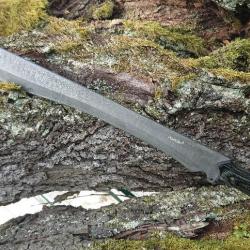 Très belle machette en acier Damas 61 cm de long (2)