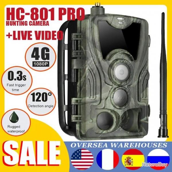 HC801 Camra de chasse  pro 4K en direct, 30mp, Service , cellulaire, sans fil, GRATUITE!!!