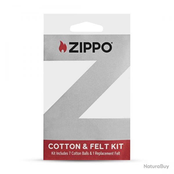 Coton  Zippo de remplacement + Feutrine