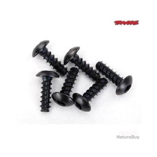 7943, Set de 6 vis BTR  tte bombe 2.6x8mm Traxxas Aton