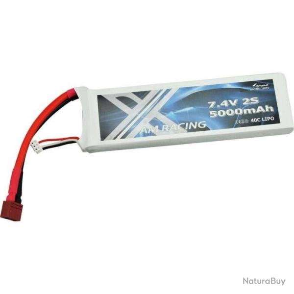 Batterie LiPo 2S AM Racing 7.4V 5000mAh 40C