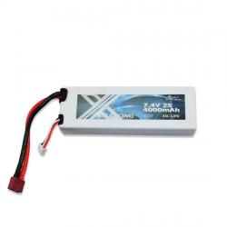 Batterie LiPo Am Racing 4000mAh 7,4V 2S 45C HardCase DEAN et JST