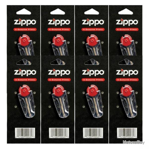 Pack de 10 x 6 Pierres  briquet Zippo Officielles, 60 pierres au total